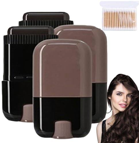 Teinture Capillaire SûRe Et Pratique For Des Retouches Rapides,Couverture Des Cheveux Blancs,ImperméAble Et RéSistant à La Transpiration BâTon De Teinture Capillaire (Thé noir x2, Même taille)