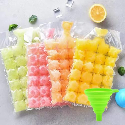 50pcs Disposable Ice Cube Bags - Food-Grade Leakproof Ice Packs for Drinks - Idea for Cocktails, Picnics, Juice, Drinks, Summers​​