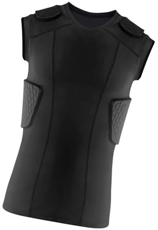 Baseball Padded Compression Shirt Back Protector Football Sternum Guard Padded Protective Shirt Football Rib Protector Compression Back