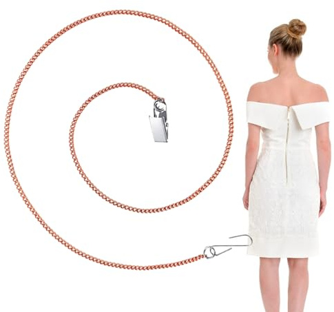Outil d'aide à l'extraction de fermeture éclair de 80 cm, avec crochet et clip, pas de décoloration, facile à utiliser, convient pour les fermetures éclair sur les jupes longues, bottes, sacs d'école