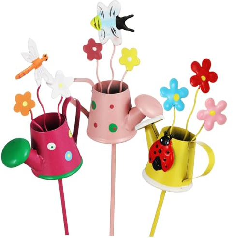 YRYRYW 3pcs Metal Flower Stakes Decorative Garden Yard Decor Butterfly Ornaments for Potted Plants Indoor and Outdoor Use Small Bucket Planter Accessories Household faucets