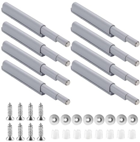 8 Pezzi Push Pull per Ante Robusto Apertura a Pressione Ante Chiusura Magnetico Pressione Home Premi per Aprire Custodia