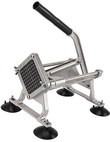 Jonlaki Cortador Profesional de Patatas Fritas de Acero Inoxidable con Extendido y Base Deslizante para Cortar Verduras y Patatas sin esfuerzo. (6.5MM)