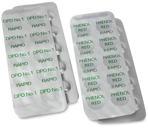 Lovibond Rapid Reagenztabletten 200 Stück - Vorratspack Chlor und pH Pooltester - 100x DPD 1 Rapid 100x Phenol Red - Für Manuelle Schütteltester - Made in Germany