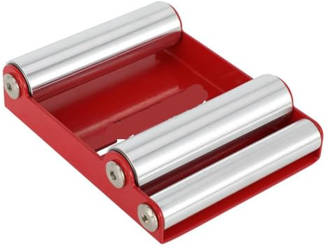 Cavalletti per moto Rampa a rulli puliti per catene Staffa per pulizia ruote universale portatile Strumento pulito compatibile con Pit Bike da strada(Red)