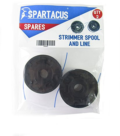 Spartacus 2x Spool & Line 1.5mm Trimmer Line 2 x 5m Fits Double Qualcast Homebase GT2826
