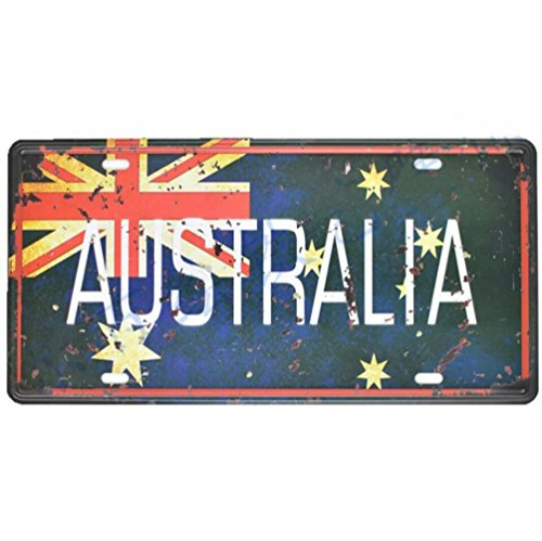 Eureya Placa de matrícula de Coche de Australia para casa/cafetería/Bar/Restaurante/exposición, decoración de Pared, póster Vintage de 15 x 30 cm