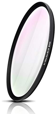Ares Foto® UV Filter mit MRC-Mehrfachvergütung, optisches Glas aus Japan, Ultra Slim, CNC-gefräste Aluminium-fassung. Für Canon Sony Nikon Fujifilm Olympus Sigma Tamron Pentax Leica (82mm)