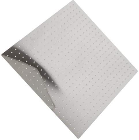 Luxuriöse Edelstahl-Regendusche, 50x50cm Quadratischer Duschkopf, Silber, Kopfbrause für Badezimmer