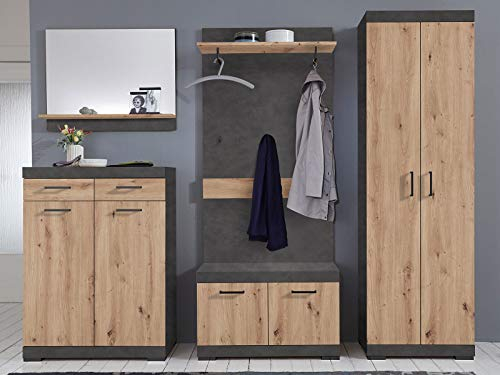 möbelando Garderobe Dielengarderobe Standgarderobe Garderobenset Flurmöbel Birkenhead I