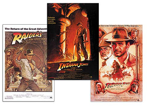 Close Up Indiana Jones Poster 3-er Set Filmplakate (68,5cm x 101,5cm)