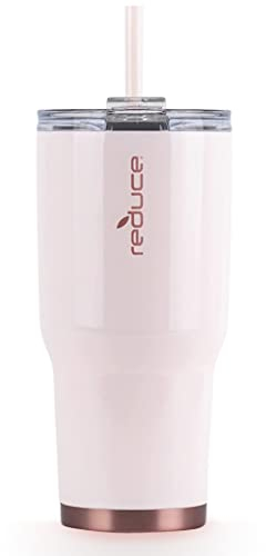 Reduce Trinkbecher, Edelstahl, hält Getränke bis zu 24 Stunden kalt, schweißfest, spülmaschinenfest, BPA-frei, Baumwolle, blickdichter Glanz