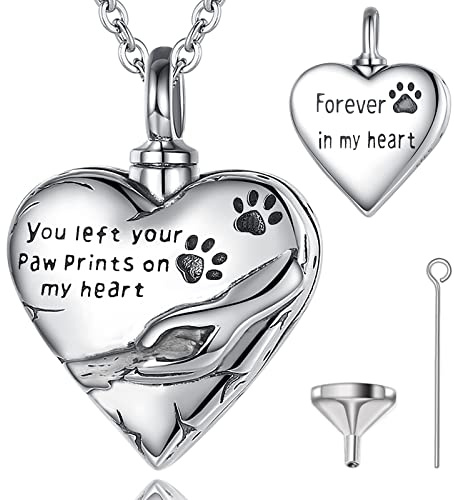 CELESTIA Urnenketten für Asche, Silber 925 Medaillon zum Öffnen Anhänger für Asche Hund Katze Mensch, Schmuck Andenken an Verstorbene