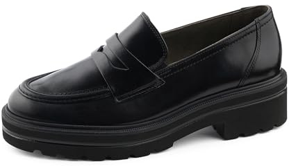 Paul Green Damen Loafer, Frauen Slipper,College Schuhe,Businessschuhe,Slip-ons,Mokassins,Halbschuhe,Slides,Schlupfschuhe,Schwarz (SCHWARZ),38.5 EU / 5.5 UK