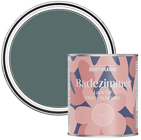 Rust-Oleum Green Moisture Resistant Bathroom Wood and Cabinet Paint in Matt Finish - DEEP SEA 750ML