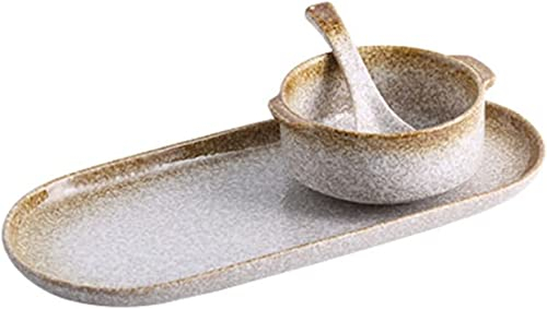 Ciotola for cereali, scodella for zuppa, scodella for il tè, set di scodelle for la colazione con manico, piatto in ceramica individuale Ciotole for zuppa di cipolle francesi for zuppa di cereali Fari