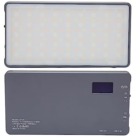 LED Fotografieleuchte, Fotografie Videobeleuchtung mit 1000 Lm Lichtstrom, On Camera Videoleuchten für Porträtfotografie, Fotobeleuchtung, Campingbeleuchtung, Nachtlauf