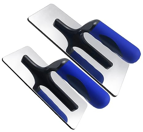 Iegefirm Venezianische Gipskelle Aus Edelstahl, 2 Stück, Handwerkzeuge zum Lackieren, Verputzen, Endbearbeitung, Wiederverwendbar, Langlebig, Einfach zu Bedienen