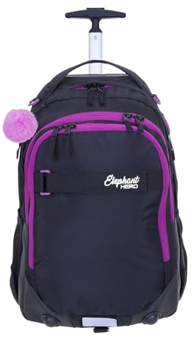 Elephant Trolley Mädchen Schultrolley Hero Signature Schulranzen Schultasche Trolly Rucksack 12800 Auswahl (Tiff Lila 13016 Violett Black)