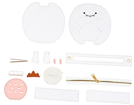 BESTonZON 1 Satz Kleine Tasche Diy Material Tragetasche Herstellen Taschenzubehör Selber Machen Schlags? Strippken. Cartoon-geldbörse Grünes Drahtgeflecht Kinderanzug Mädchen Legierung Weiß