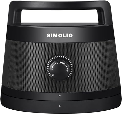 SIMOLIO Enceinte Intelligente TV avec Dialogue Clair pour Seniors, Haut-Parleur Portable sans Fil et Émetteur pour Personnes âgées, Opt/RCA/AUX, sans Latence, Portée de 100 Pieds