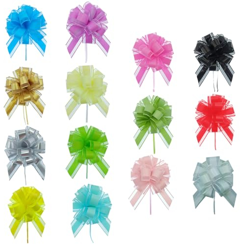 NTRUXZP 14 Stück Geschenk Schleife mit Geschenkband Matt für Geschenke Tüten Zuckertüten zum Basteln Dekorieren Verzieren