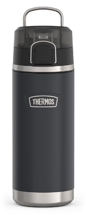 THERMOS ICON SERIES, Water Bottle with Spout - 18 Ounce, Granite - Stainless Steel Vacuum Insulated Water Bottle with Lid