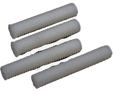 KXJSYL Tool 20 Stück Nylon Schlitz Madenschrauben Weißer Kunststoff Flachkopfschrauben M6 M8 M10 M12(M6x40)