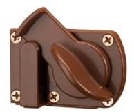 Verriegelung Riegel für alle Falttüren Schiebetüren Kunststoff Farbe Braun Neu