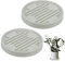 M METERXITY Soporte para Plantas con Ruedas, Pack de 2, Diámetro de 22cm con Ruedas Ocultas para Macetas de Interior/Exterior, Carro de Plantas 360° [40kg, Beige]