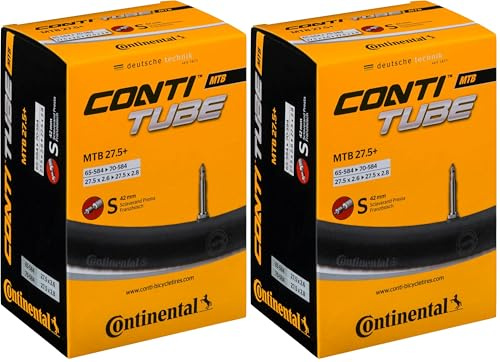 Continental Mountainbike MTB 27.5 Plus S42 Schlauch, Schwarz, One Size (Packung mit 2)