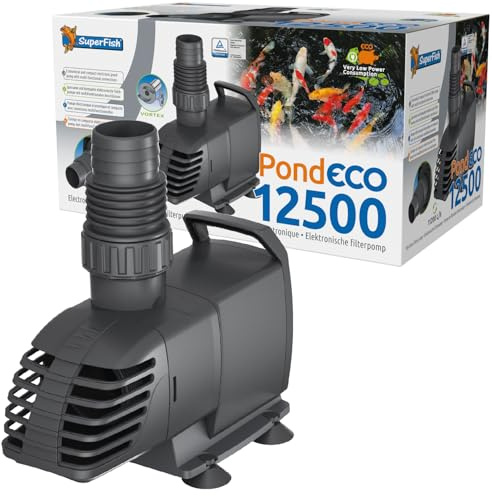 Superfish Eco Pond Pump 12500 11,200 L/h Flow Low Energy Water Feature Pump
