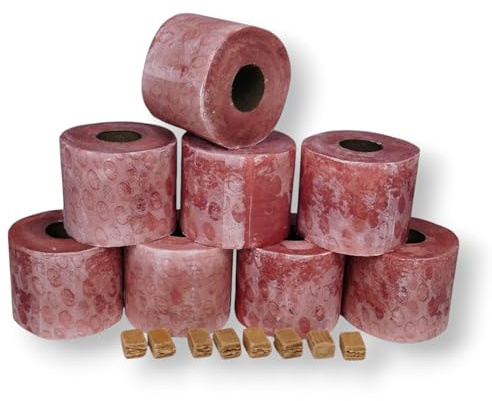 Wachsrollen 8 Stück/Lichtrollen aus 100% Recyclingswachs incl. Anzündwürfel von den Garden Tool Brothers
