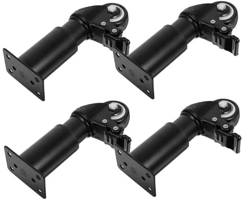 BAZEITFLOW 4piezas Patas De Sofá Ajustables De Metal para Muebles Patas De Escritorio con Ruedas Giratorias para Sala De Estar Cocina Oficina