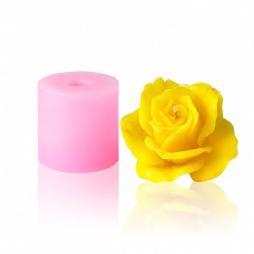 Silikonform 3D Mold Gießform für Kerzen und Seifenherstellung Rose 9 Handmade Kerzenform Blumenform Silicone