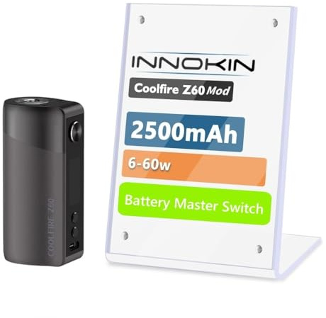 For Innokin CoolFire Z60 Mod Batería 2500 mAh 60 W Modos VW/Coil+/Refresh