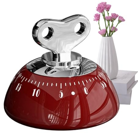 Minuterie De Cuisson - Minuteur Magnétique De 60 Minutes - Accessoire Domestique pour Cuisson, Grillades, Barbecue, Exercice, Séniors, et Salle de Classe
