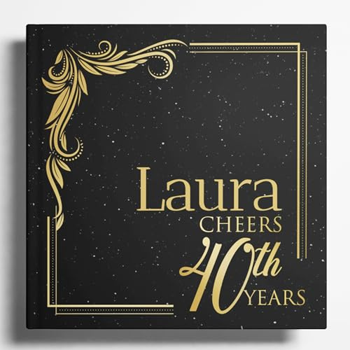 Personalized 40th Birthday Guest Book – Custom Hardcover Sign Book for Men and Women, Memory Keepsake for Party and Celebration (20 guests)