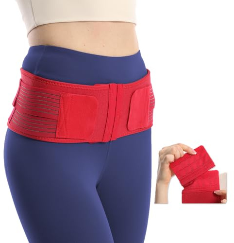 Avaneeny Upgraded SI Joint Hip Belt with 6-Row Hooks & Eyes，Sacroiliac Belt for Sciatica and Lower Back Pain Relief, Pelvic Support Belt for Men & Women -Plus