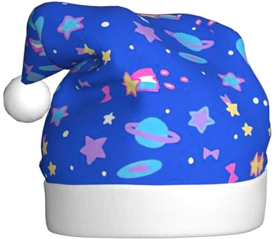 VCzsdff Weihnachts-Stirnbänder mit Cartoon-Weltraumdruck, Unisex, Erwachsene, jährliche Zeremonie, 1 Stück, Dekoration, Weihnachtsbaum, Schneemann, Weihnachtsmannmütze