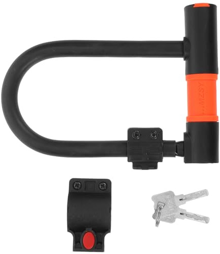 CORHAD Candado U Forma para Bicicleta y Moto Resistente de Aleación Reforzada Antirrobo Portátil para Zonas de Riesgo Condiciones Climáticas