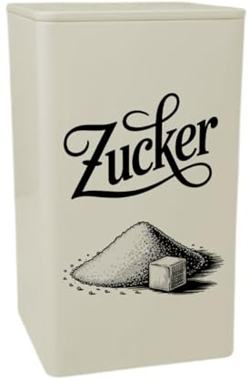 speecheese Zucker Vintage VorratsDose 900ml Retro AufbewahrungsDose 900ml für stilvolle Küchengestaltung