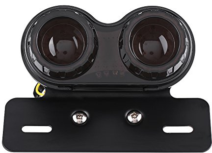 KIMISS Motorcycle Tail Light Turn Lights Tail Lamp Led Turn and Brake Lights Motorcycle LED Tail Lights Running Lamp Brake for Custom Cafe Racer Red Light