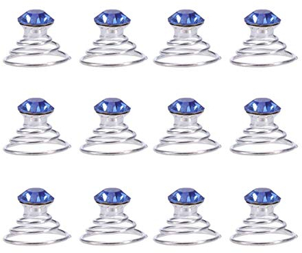 Lurrose 12 Stück Haarspiralen Strass Spirale Haarspange Haarnadeln Clip Haarschmuck Zubehör für Hair Style (Blau)