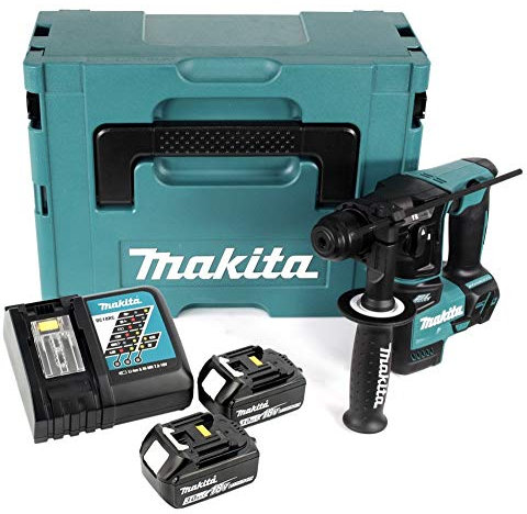 Makita DHR 171 RFJ Marteau perforateur sans balais 18 V avec batterie Makpac + 2 batteries 3 Ah + chargeur
