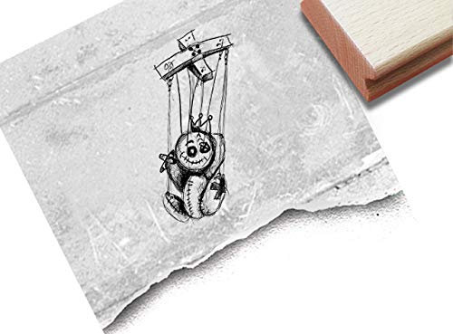 Stempel Motivstempel Voodoo-Puppe, Marionette - Kinderstempel Halloween Geschenk für Kinder Basteln Kunst Fasching Monster Party-Deko- zAcheR-fineT