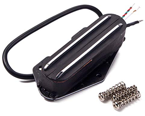 Alnicov Dual Hot Rail Pickups Single-Coil-Größe Humbucker Alnico5 Gitarren-Tonabnehmer passend für TL Strat Squier Tele E-Gitarre, Schwarz