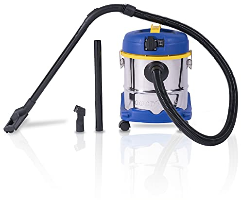 Goodyear - Aspirateur Eau et poussière 20 L sans Sac, 1200 W, Prise synchronisée 1000 W, soufflerie, Filtre Tissu, brosses combinées, Roues orientables