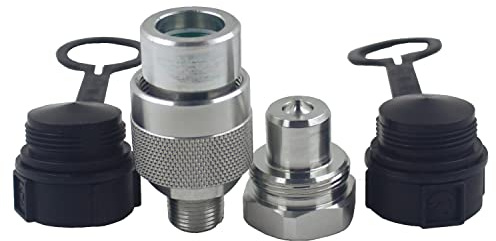 KZE-B-03 3/8'' NPT 10000PSI Hydraulic High Pressure Quick Connect Coupling Quick Coupler Set Replaces Enerpac C-604
