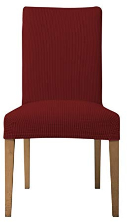 EBETA 4 Pezzi coprisedie con Schienale, Elasticizzato Copertura della Sedia, Copertura Fodera, Banchetto Sedia Sedile Slipcover Cerimonia di Nozze Posate da (Vino Rosso, 4 Pezzi)